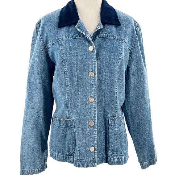 Hill Country denim jacket size L vintage 80s 90s Rodeo southwestern western